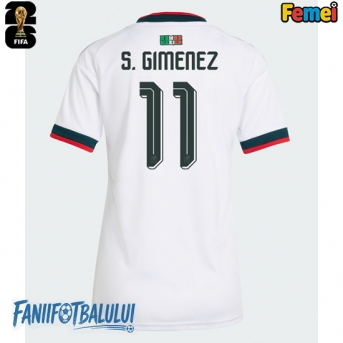 Mexic Santiago Gimenez #11 Echipament de Fotbal Replică Mondial 2026 Femei Deplasare